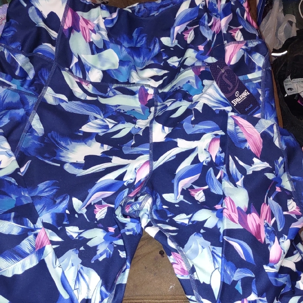 Spalding Blue Floral Leggings